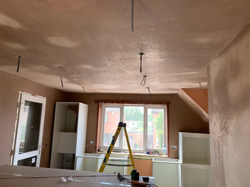 New wiring installation during house rewire in Sea Mills, Bristol